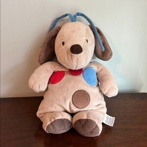Carters Child of Mine Musical Dog Pull Tail Brown Spotted Stuffed Plush 13"